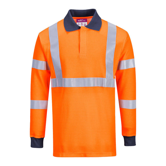 Portwest Modaflame Knit HVO FR Long Sleeve Polo Shirt