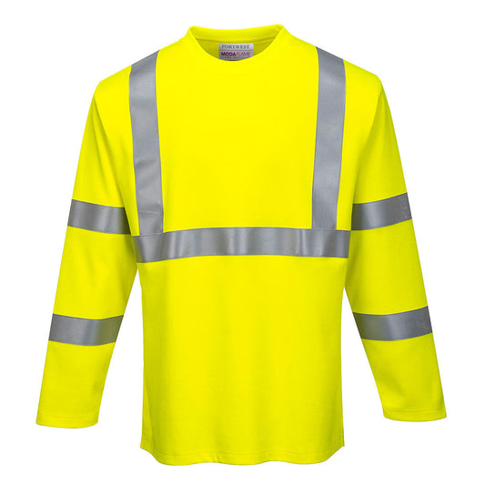 Portwest Modaflame Knit Hi-Vis FR Long Sleeve T-Shirt