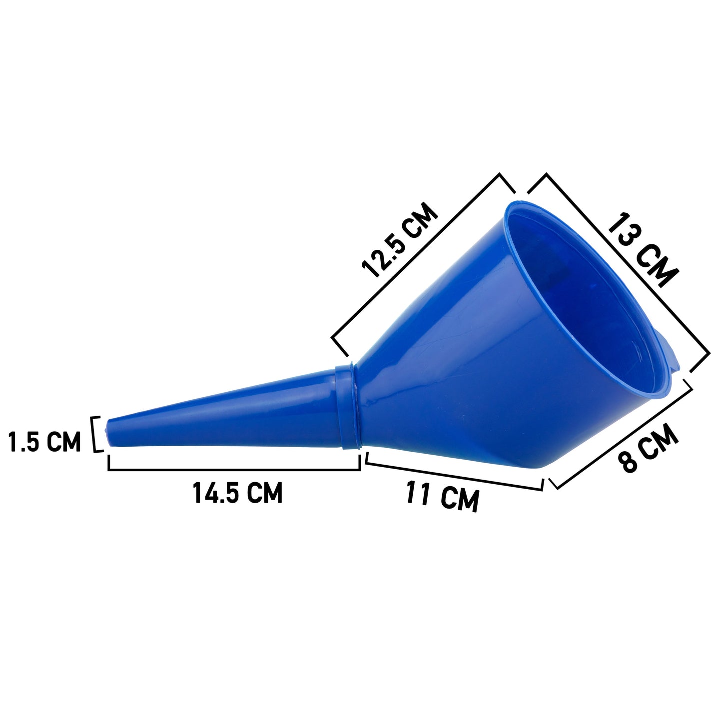 Angled Car Fuel Funnels with Filter (Red & Blue)