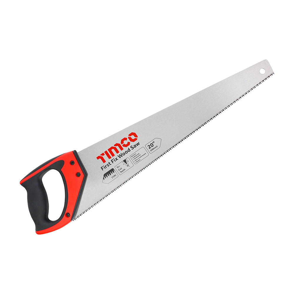 First Fix Wood Saw 20" (500mm) – 7 TPI, Tri-Cut Teeth