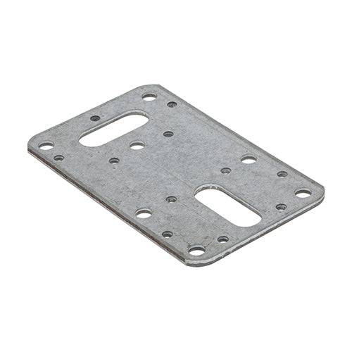 Flat Connector Plates – Galvanised (62 x 100mm) (5 Pack)
