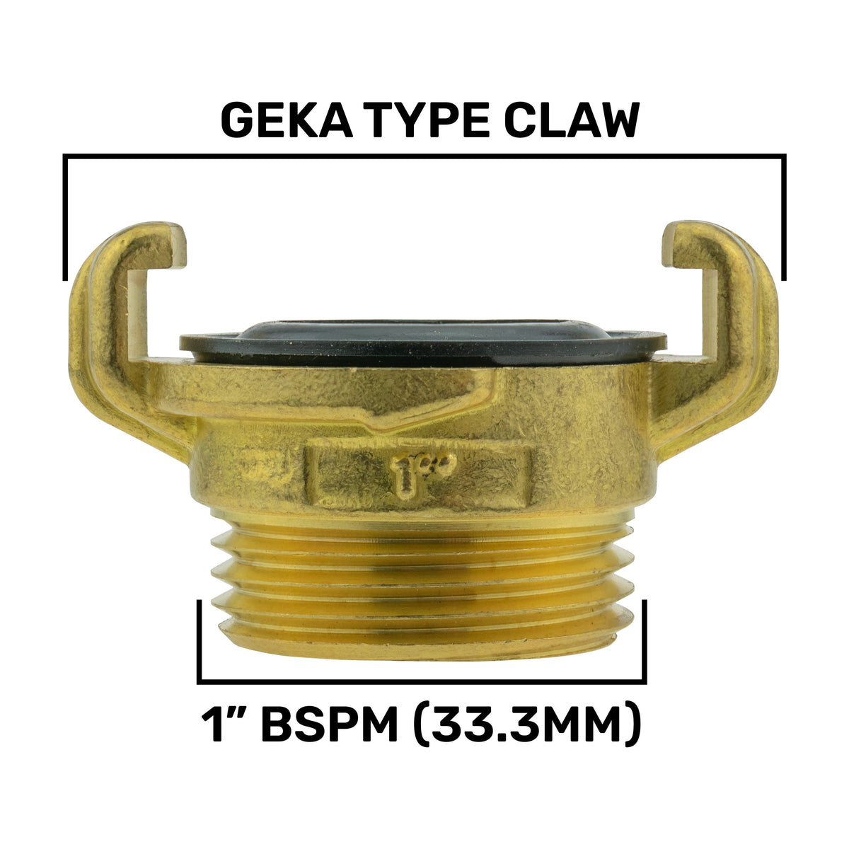 IBC 2” S60X6 Cap with Geka Type Fittings 25mm Barb Swivel Elbow
