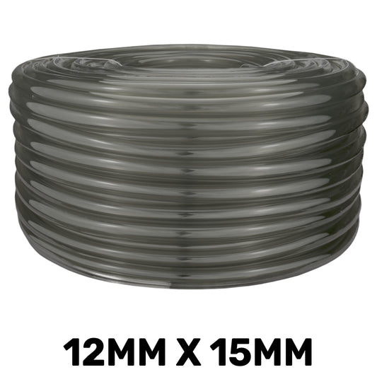 Grey Semi-Transparent PVC Pipe 12mm*15mm