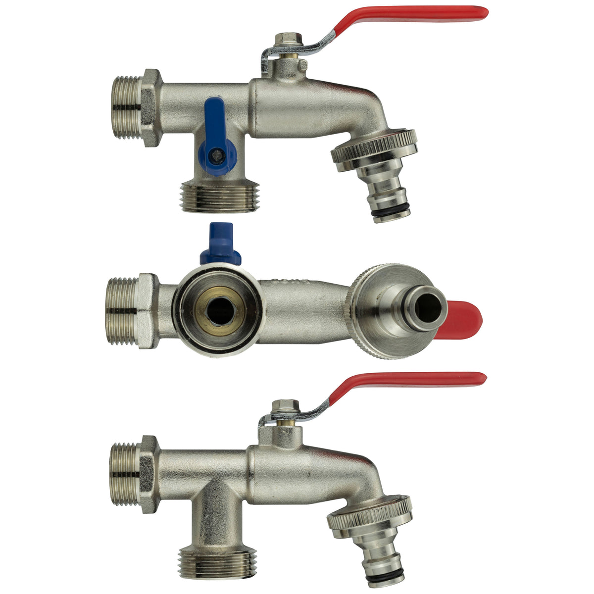 Wall Flange Kit 32mm MDPE + Double Lever Tap ¾” BSP