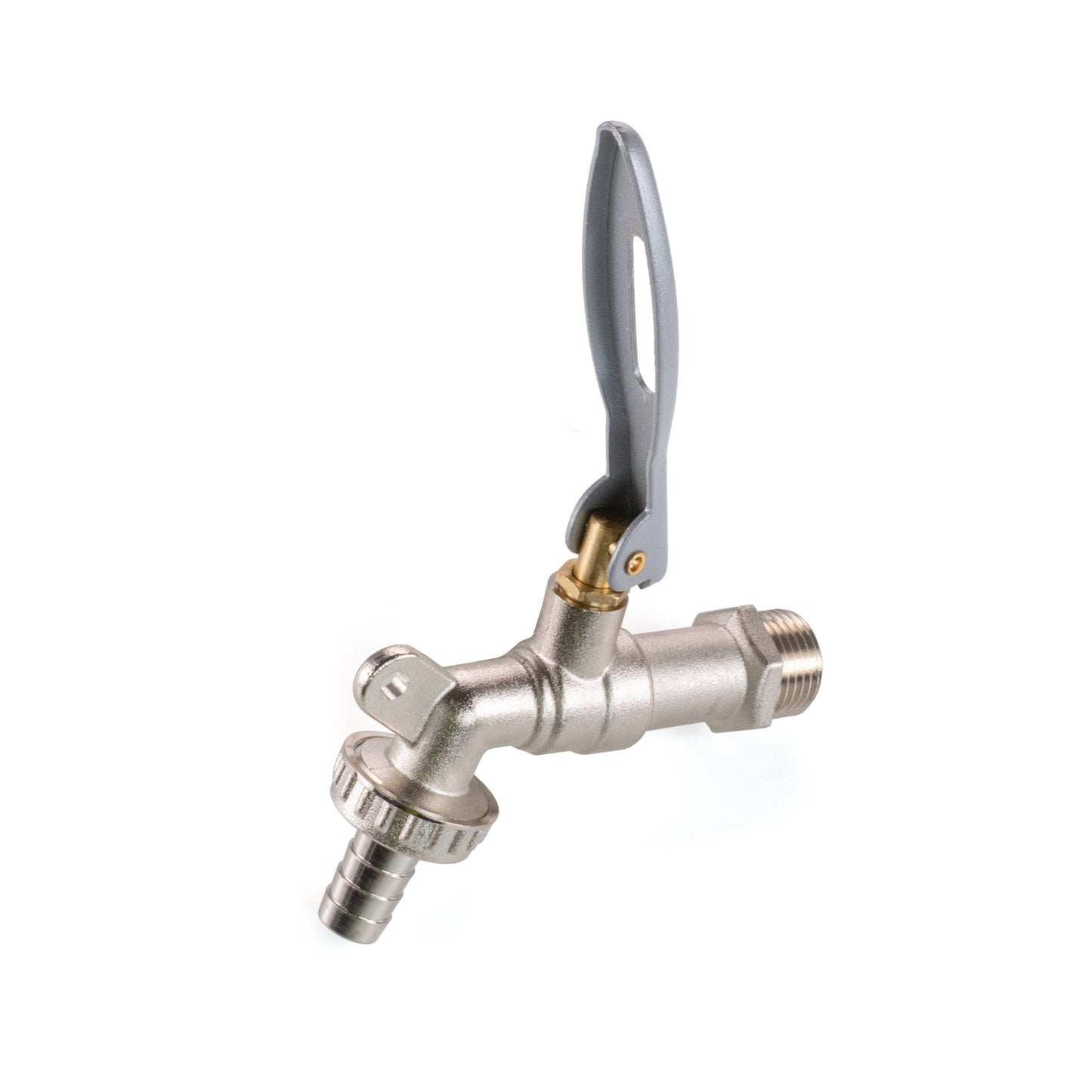 Water Butt Brass Kit 3/4" with Lever Tap Hose Barb and Lever Lock