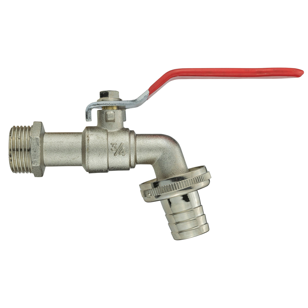 Wall Flange Kit 25mm MDPE + Lever Tap 3/4" Barb
