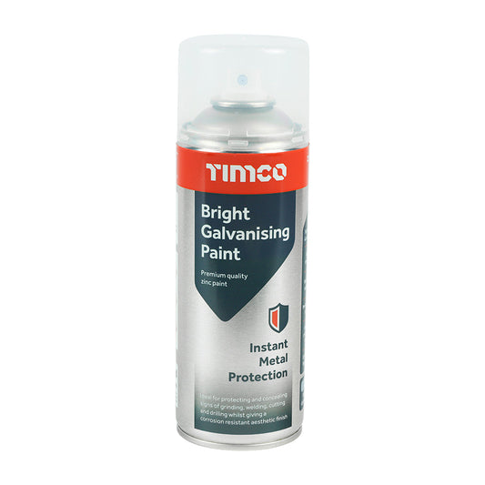 Bright Galvanising Paint - 380ml Aerosol - Primer or Topcoat