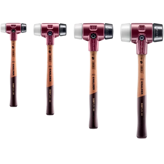 Halder Simplex soft-face mallet, cast iron housing - Rubber Composition / Superplastic