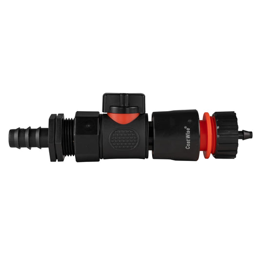 16mm Barbed Straight with BSPF-Quick Connect Valve & Hose Connector 4mm Barb