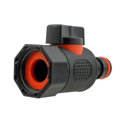 20mm MDPE Straight with BSPF-Quick Connect Valve & Hose Connector Black