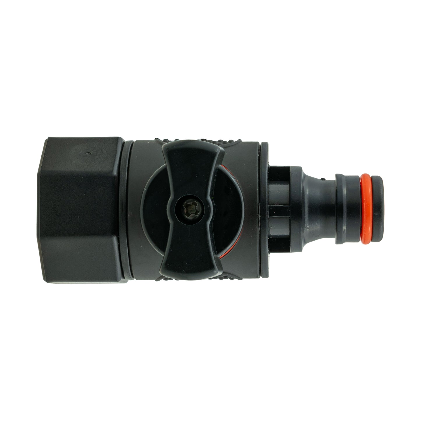 Water Butt Connector 3/4" BSP with BSPF-Quick Connect Valve & Hose Connector Black