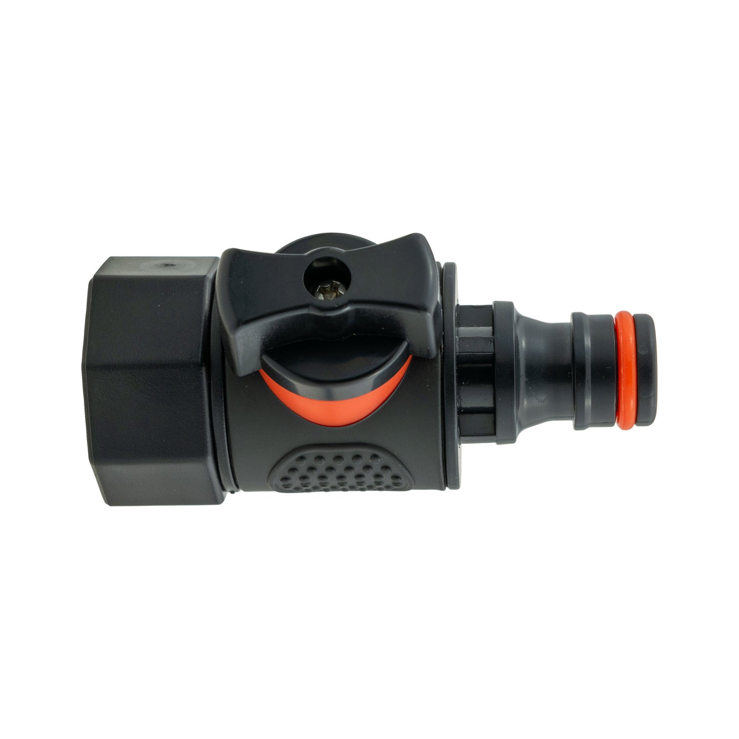 20mm MDPE Straight with BSPF-Quick Connect Valve & Hose Connector Black