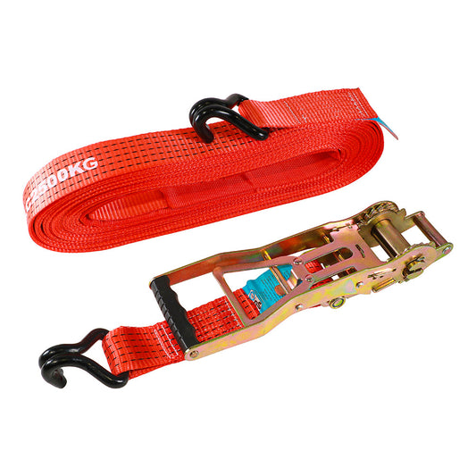 Heavy Duty Ratchet Strap with J-Hooks – 15m