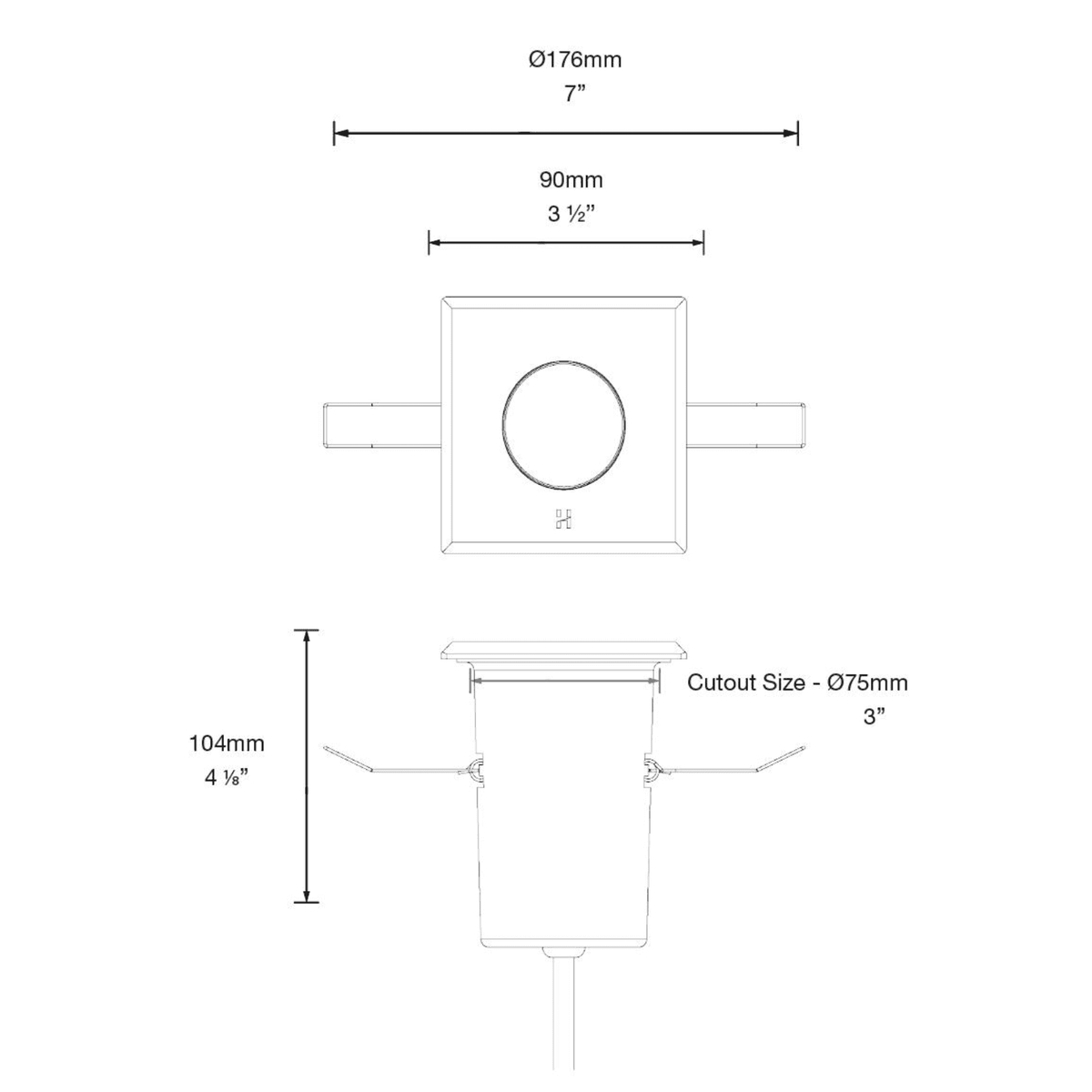Hunza E-Lite Square With Canister (GU10) - IP66