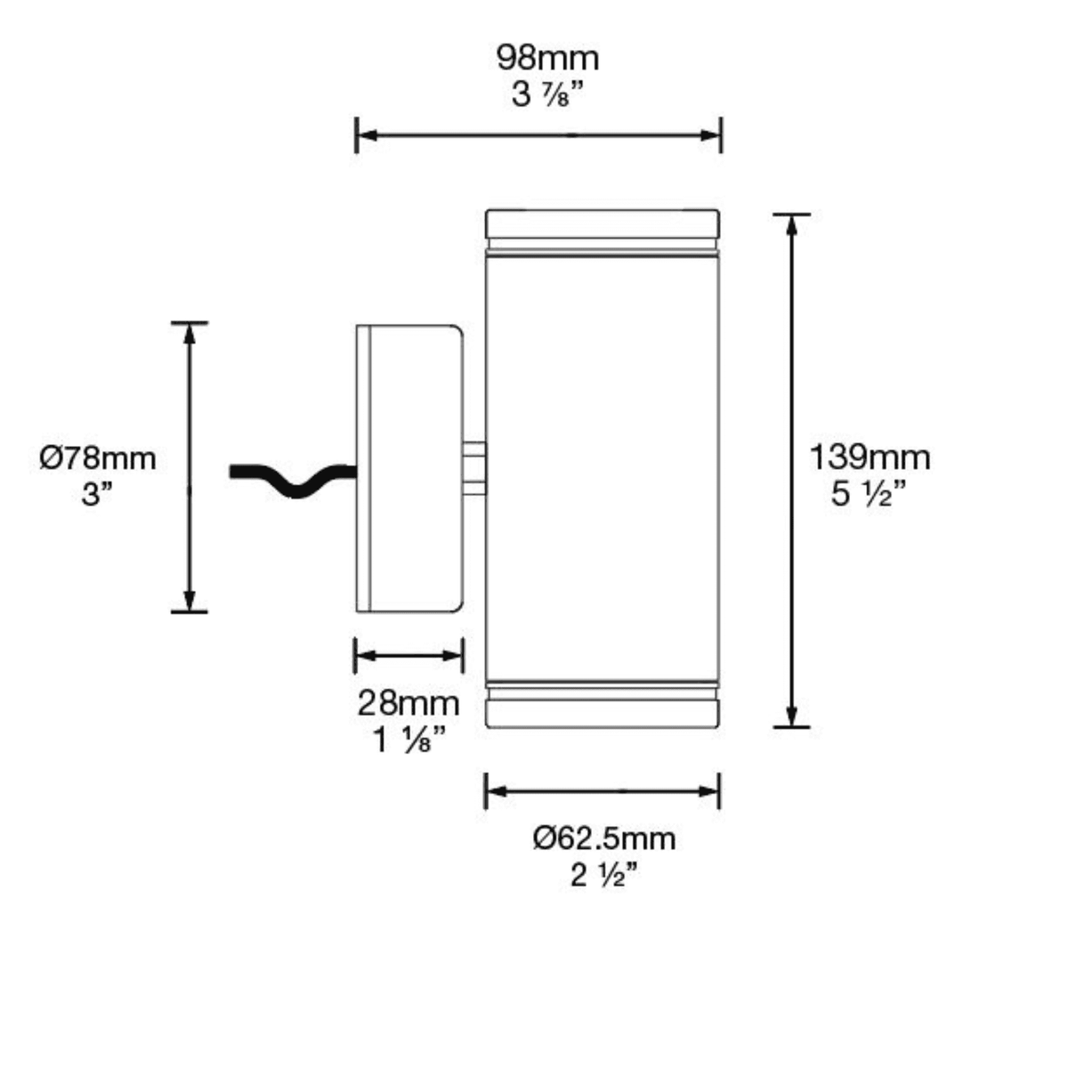 Hunza Pillar Lite Pure LED (Series Circuit) - IP66