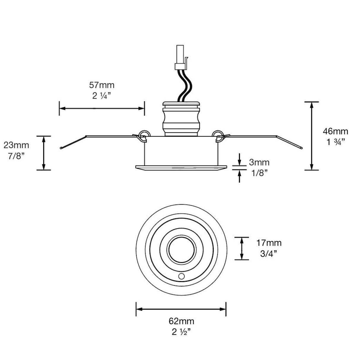 Hunza Tilting Eave Light 3w/6w Pure LED (Series Circuit) - IP66