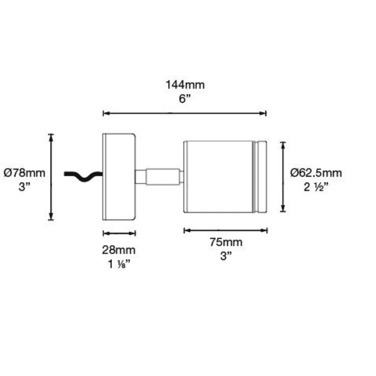 Hunza Adjustable Wall Spot (Series Circuit) - IP66