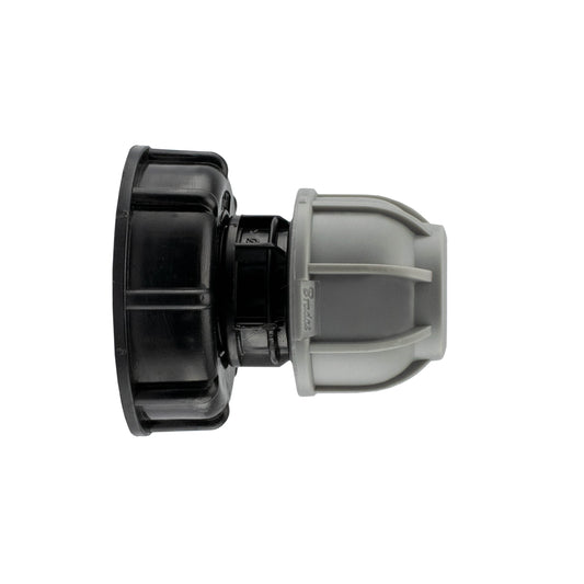 IBC 2” S60X6 Cap with 32mm MDPE Straight