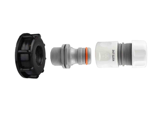 IBC 2” S60X6 Cap with Max Flo Hose Connectors Set