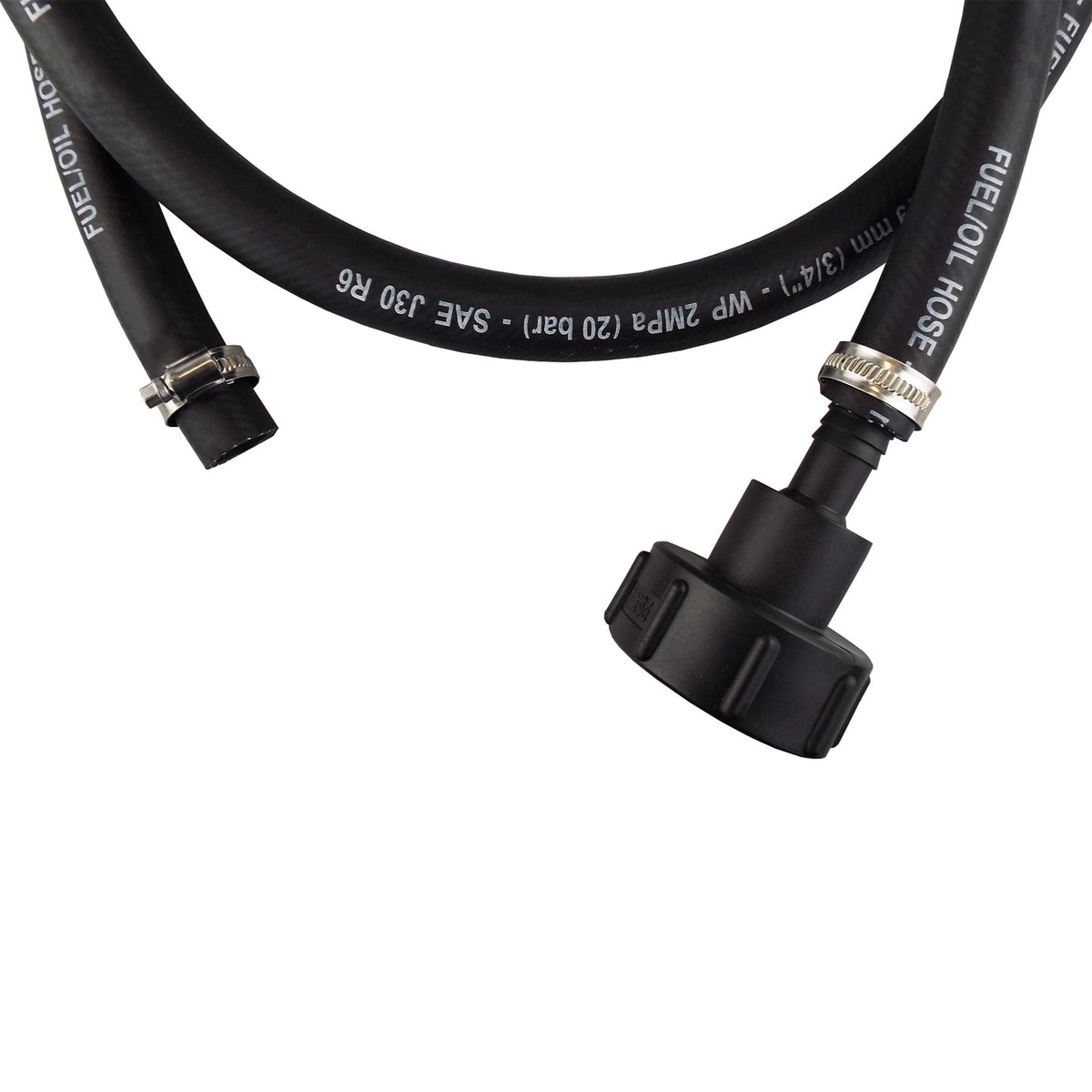 Fuel Gun with 1" Rubber Hose & Tank Adaptor Set