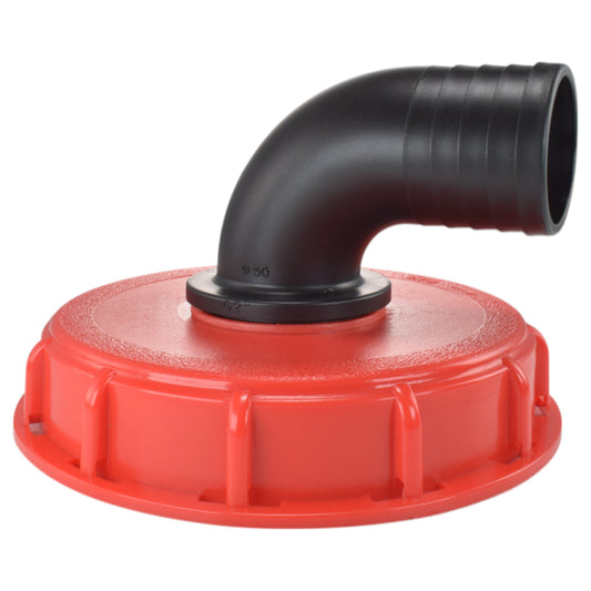 IBC 6-inch Cap Kit with 50mm Barbed Elbow Connector