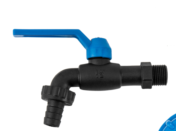 1/2" BSPM Nylon 1/2" Barb Garden Tap