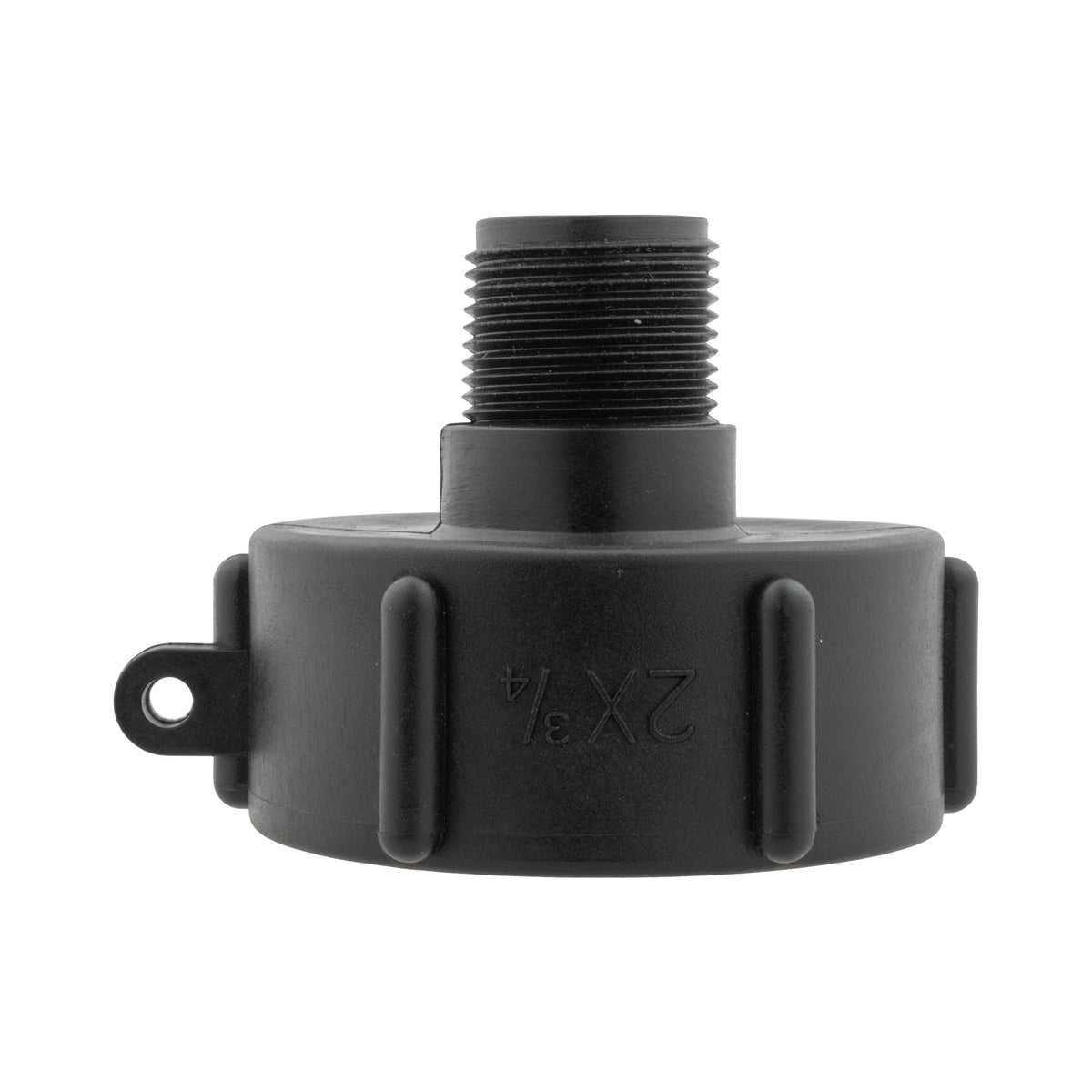 IBC 2” S60X6 Cap with BSPF Thread-Quick Connect Male Valve and Hose Connector Brass