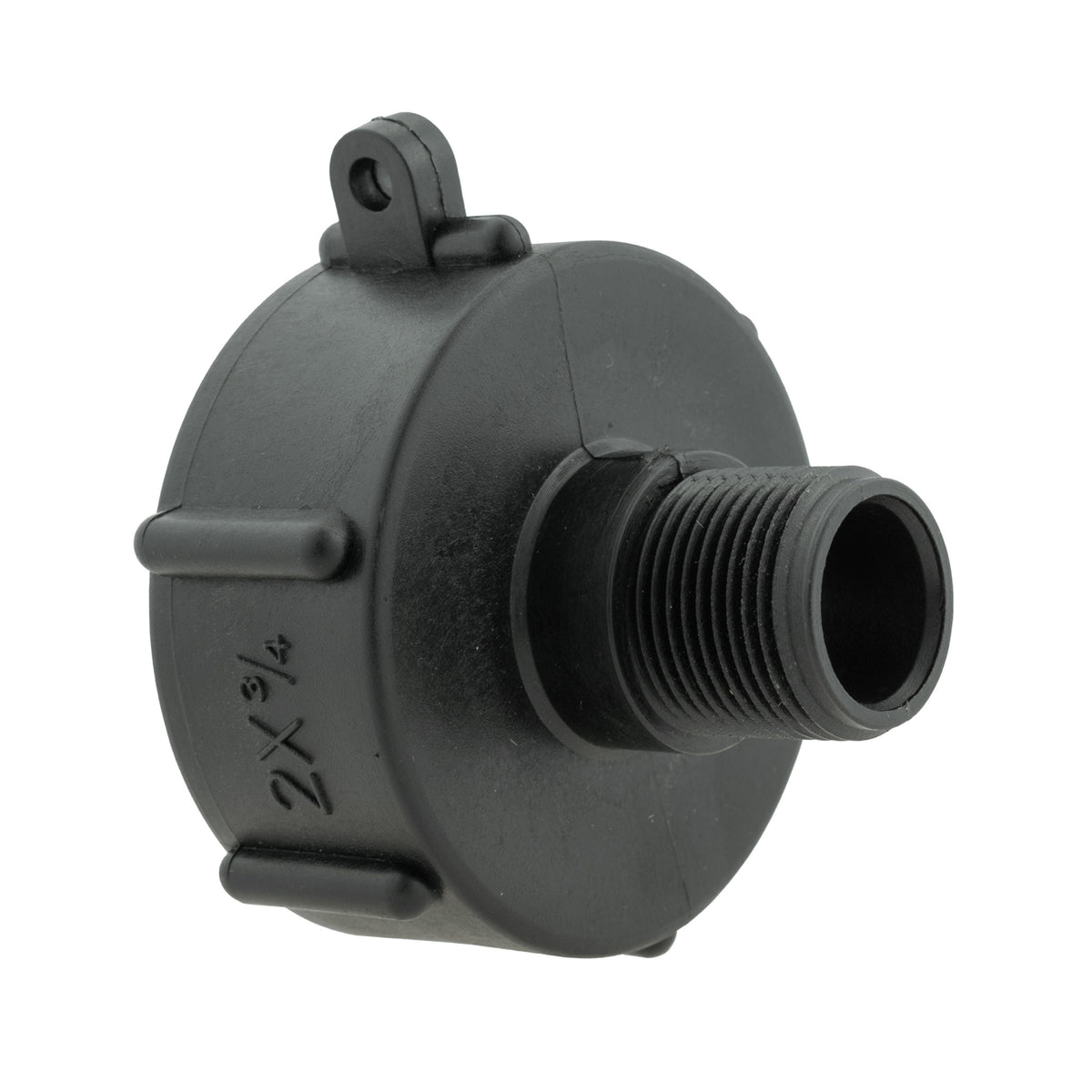 IBC 2” S60X6 Cap with BSPF Thread-Quick Connect Male Valve and Hose Connector Lock