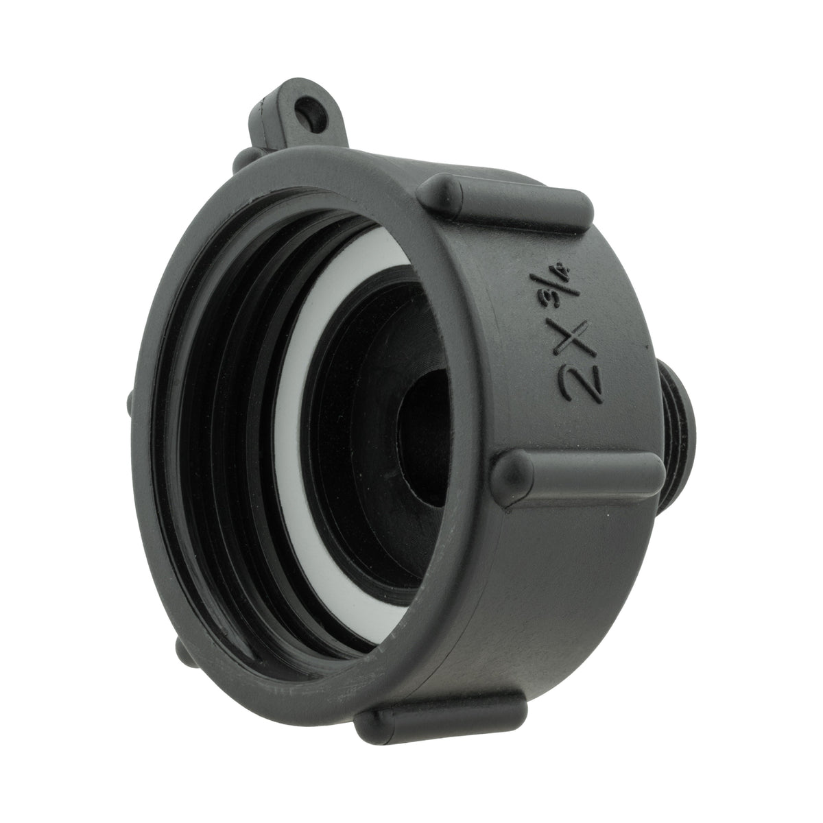 IBC 2” S60X6 Cap with BSPF Thread-Quick Connect Male Valve and Hose Connector Lock