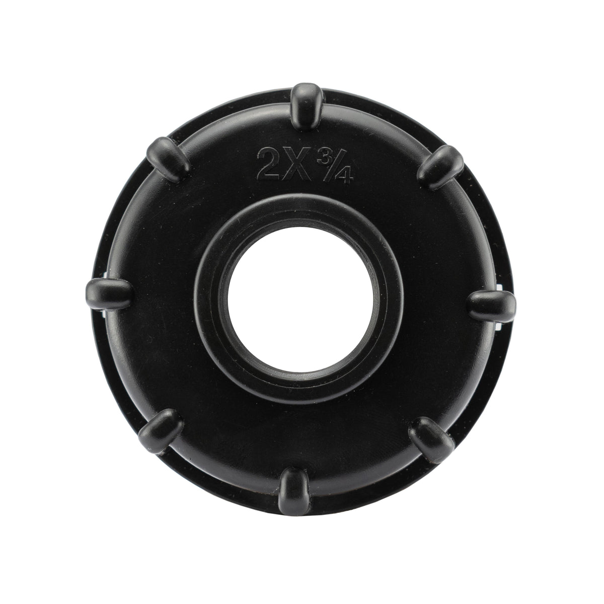 IBC 2” S60X6 Cap with Elbow Fitting, Large Plastic Valve and Male Quick Connector