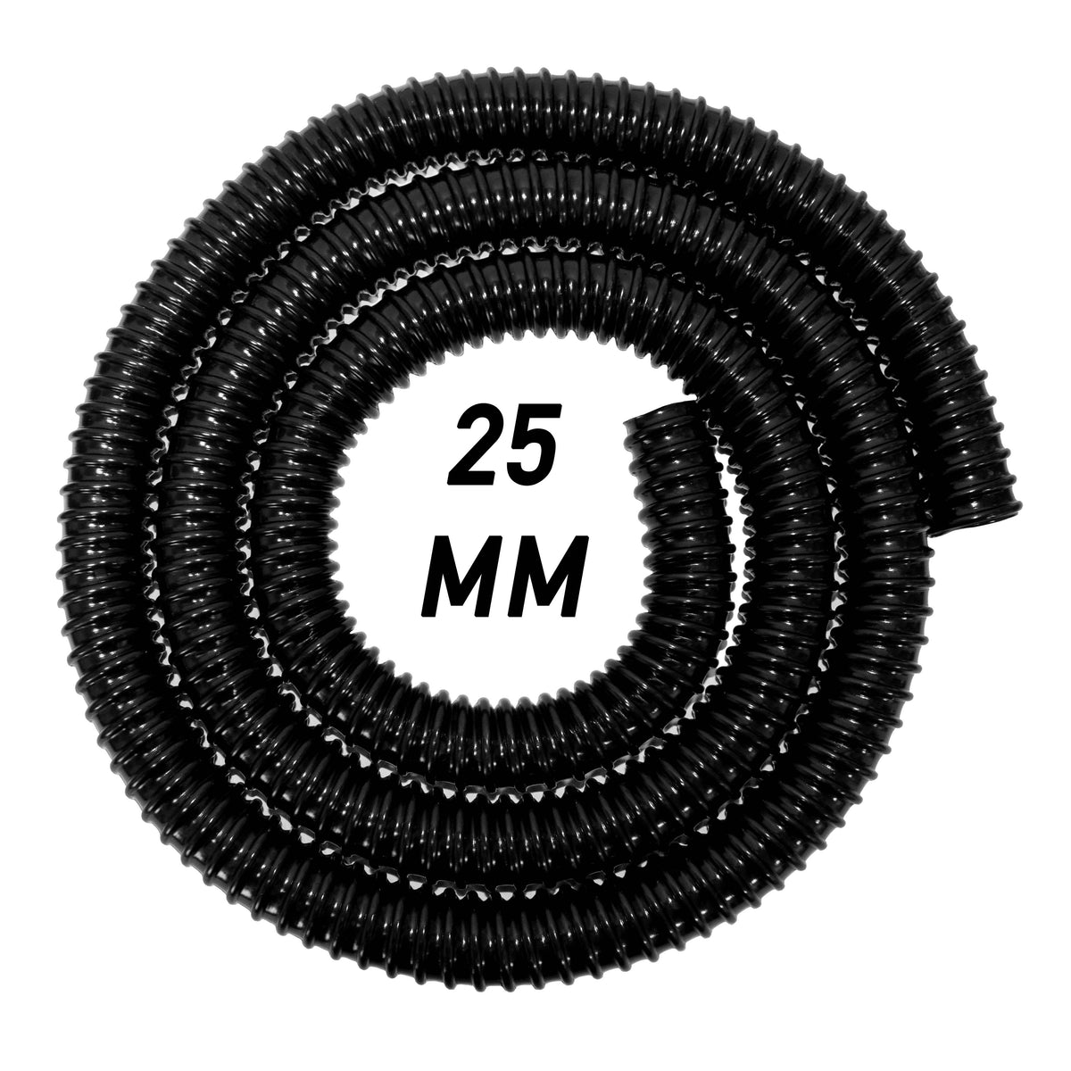 Corrugated Pipe 1" (25mm) with 2 x Double Wire Clips Set