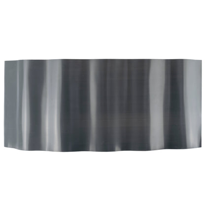 Wavy Plastic Garden Lawn Edging, H=20CM, L=9M, Gray