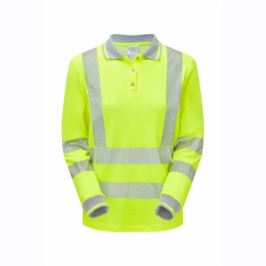 PULSAR LIFE LFE953 / LFE954 Ladies Long Sleeve Sustainable Hi-Vis Polo Shirt