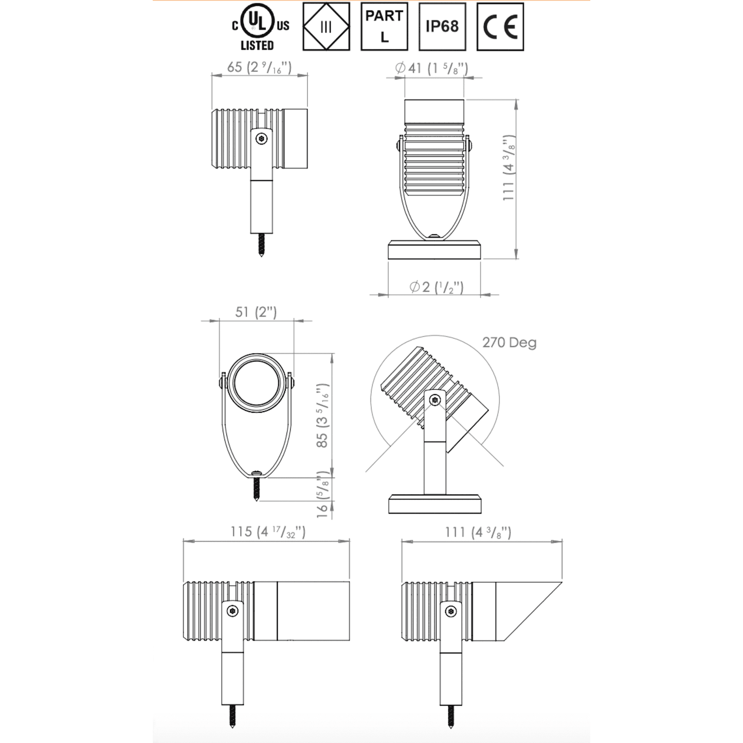 LuxR Modux Two Spike Spot (Series Circuit) - IP68