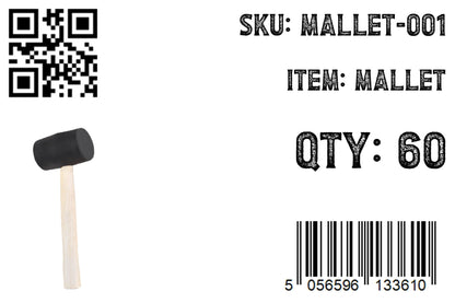 Rubber Mallet with Wooden Handle - Home Nail Framing Roofing Straight Handle DIY Hand Tool