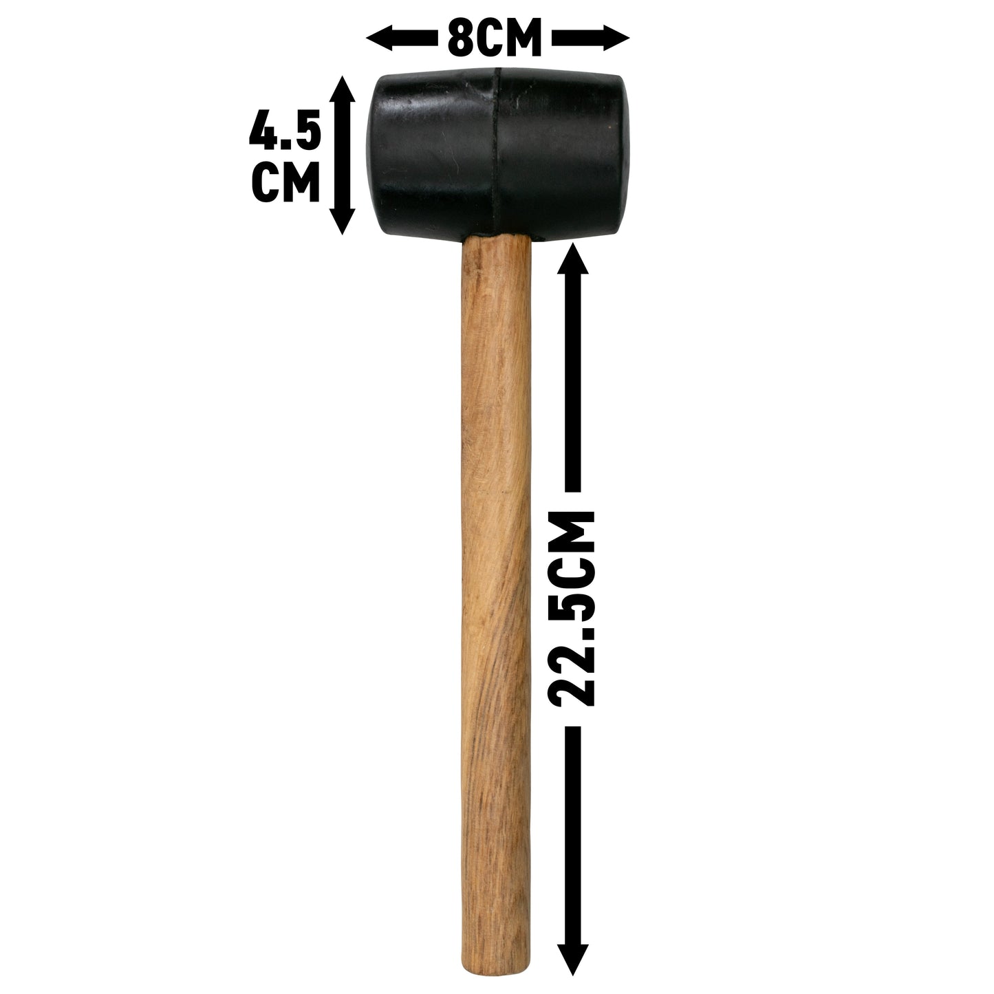 Rubber Mallet with Wooden Handle - Home Nail Framing Roofing Straight Handle DIY Hand Tool