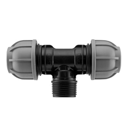 Wall Flange Kit 20mm MDPE - Lever Valve & 25mm MDPE Tee Outlet