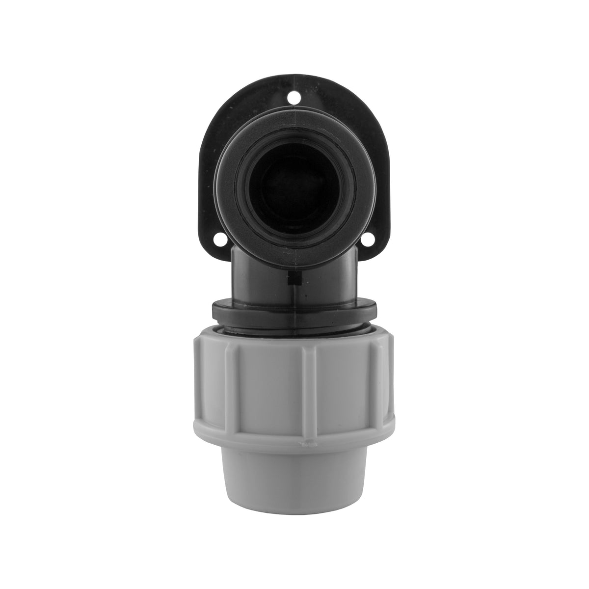 Wall Flange Kit 32mm MDPE + In-Line Valve + 20mm Barb