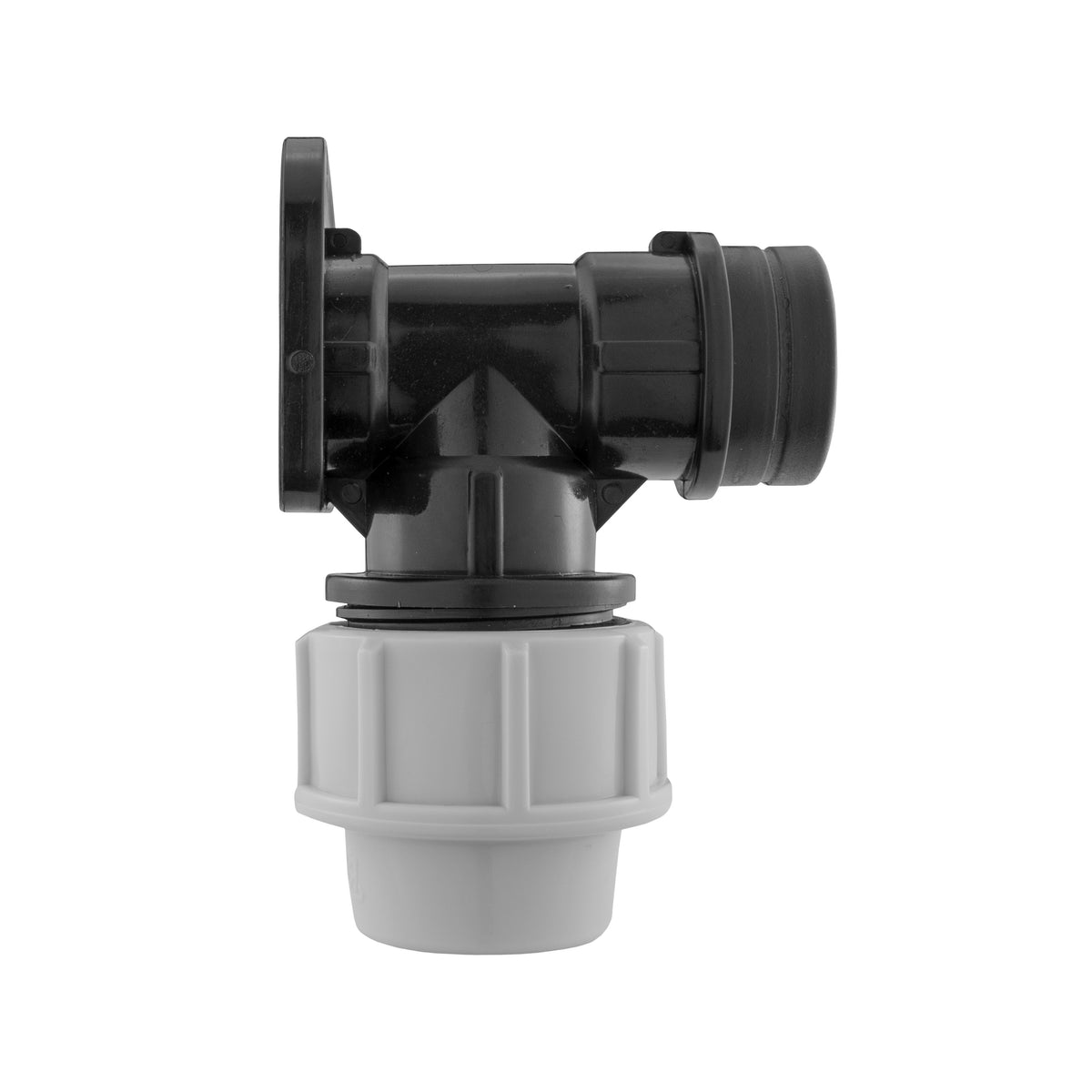 Wall Flange Kit 32mm MDPE - Brass Garden Tap 3/4" Barb