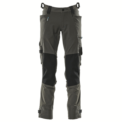 Mascot Adanced 17079 Water-Repellent Stretch Kneepad Work Trouser Grey Dark Anthracite / 27" Waist, 32" Leg