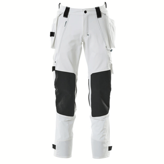 Mascot Advanced 17031 Water-Repellent Stretch Holster Pocket Work Trouser White