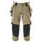 Mascot Advanced 17049 Water-Repellent Knee Pad Holster Pocket Stretch Pirate Trousers Khaki