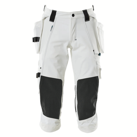 Mascot Advanced 17049 Water-Repellent Knee Pad Holster Pocket Stretch Pirate Trousers White