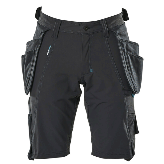 Mascot Advanced 17149 Water-Repellent Stretch Work Shorts Navy Blue
