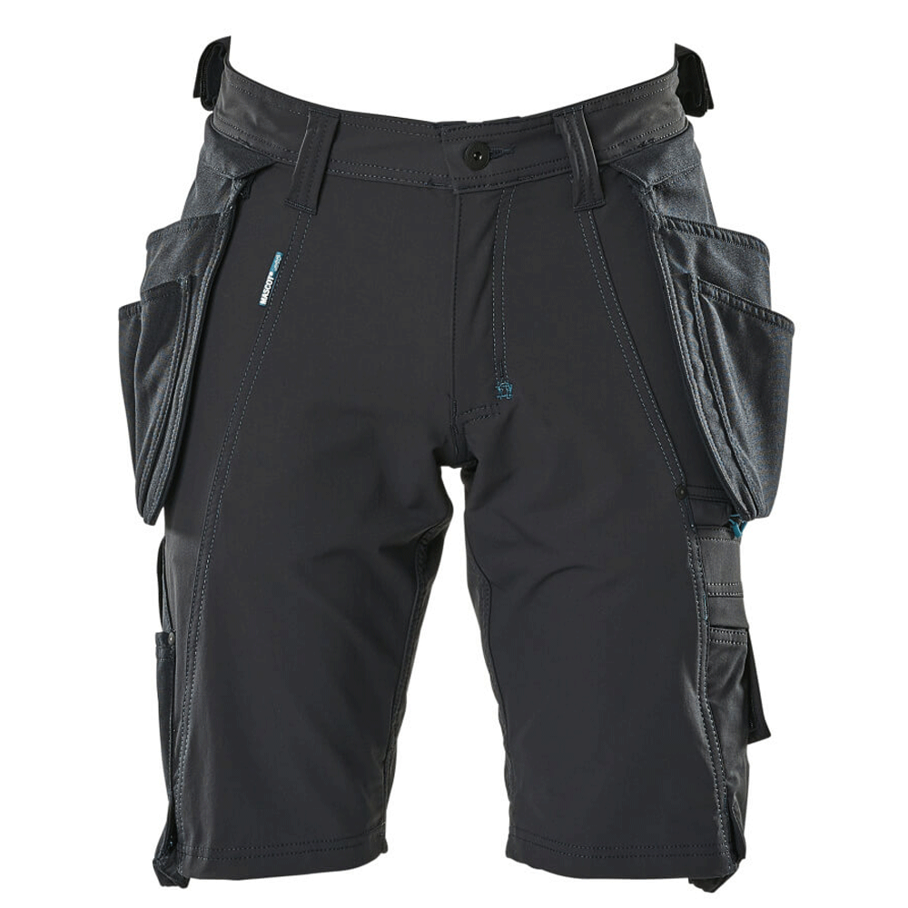 Mascot Advanced 17149 Water-Repellent Stretch Work Shorts Navy Blue