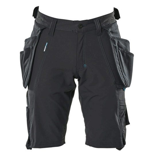 Mascot Advanced 17149 Water-Repellent Stretch Work Shorts Navy Blue