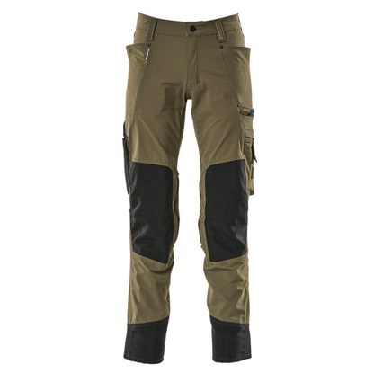 Mascot Advanced 17179 Ultimate Stretch Kneepad Work Trousers Moss Green