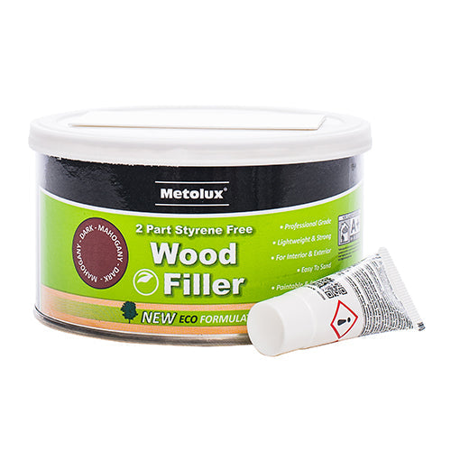 Metolux 2 Part Styrene Free Wood Filler – Dark Teak (275ml / 770ml)