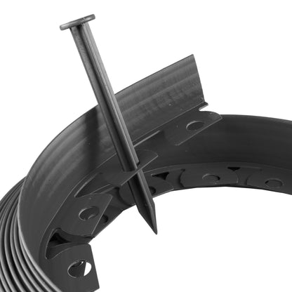Lawn Border Set, Easy Border 100mm Black 10m With Pegs