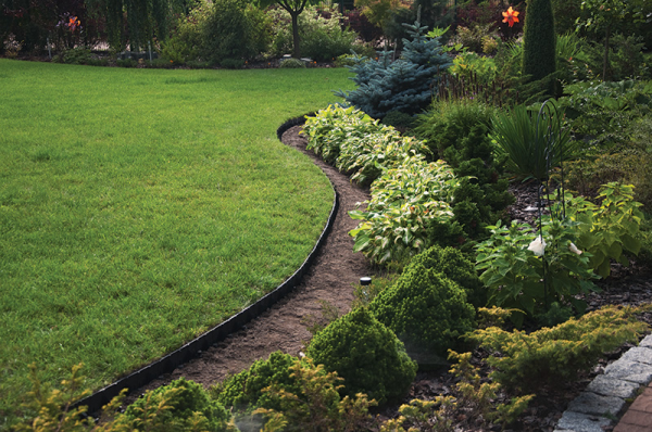 Lawn Border Set, Easy Border 40mm Black 10m With Pegs